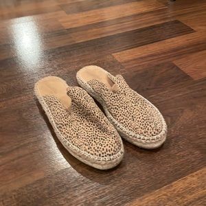 Leopard print espadrille slides Womens Size 7.5. Never worn